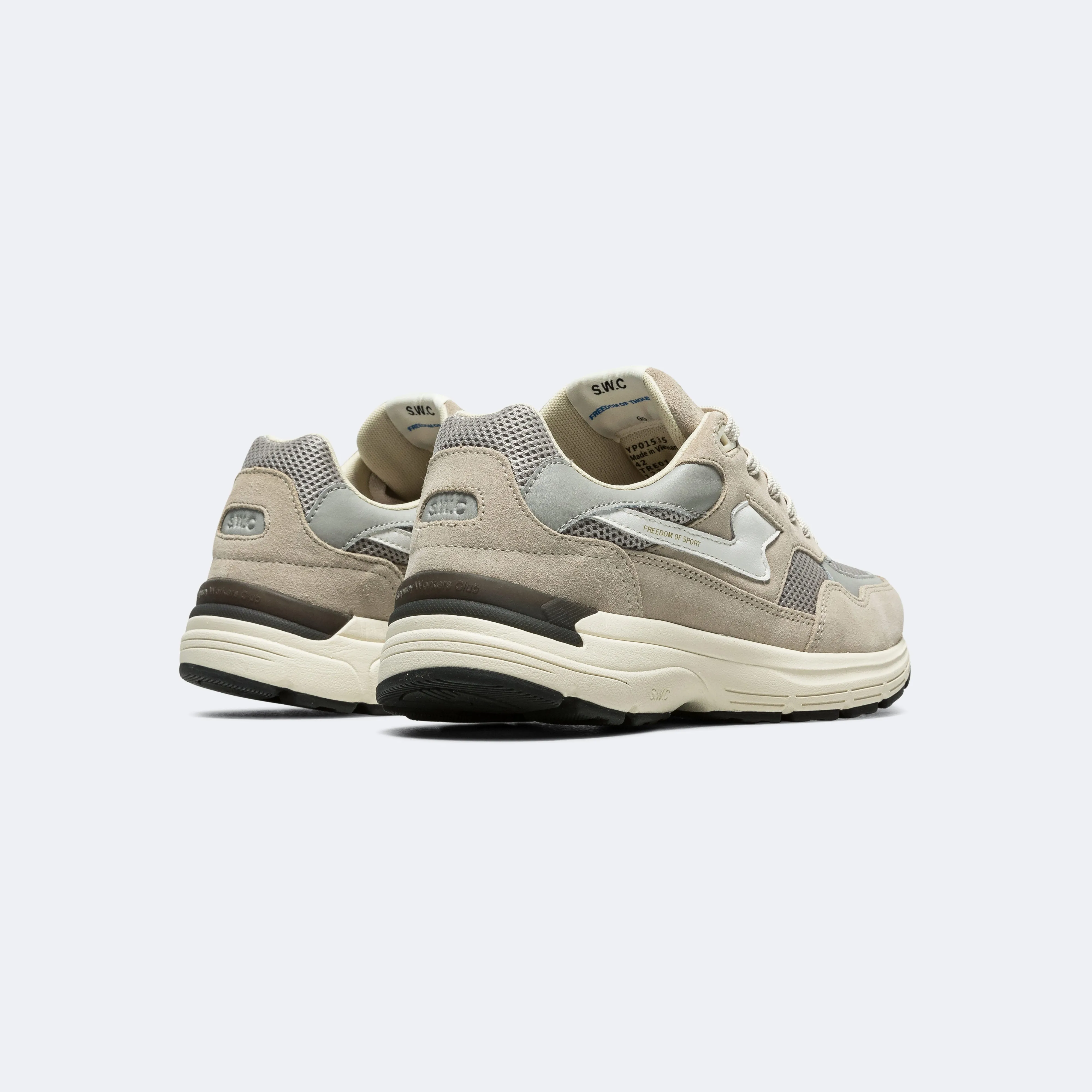 Amiel S-Strike Suede Mix - Light Grey Comfort Edge Ergonomic Heel Counter
