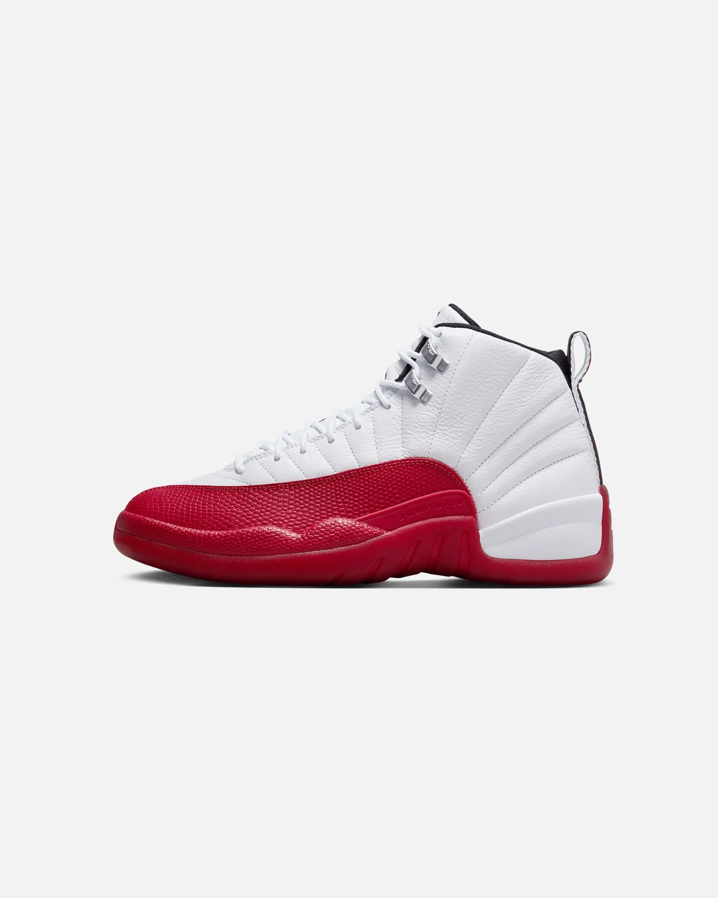 Jordan Air Jordan 12 Retro White/Black/Varsity Red Cold Tone Cushioned Footbed