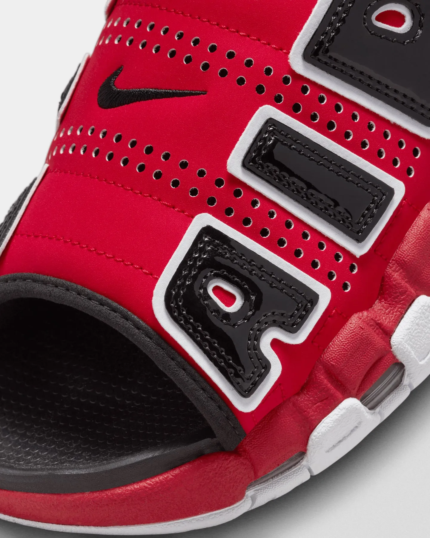 Nike Air More Uptempo Slide University Red/White Rubber Sole