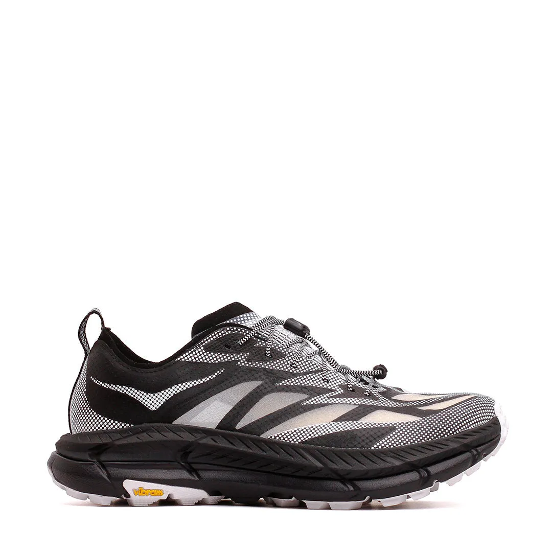 spring use Hoka One One Unisex Mafate Speed 4 Lite TS Black White 1168971-BWHT