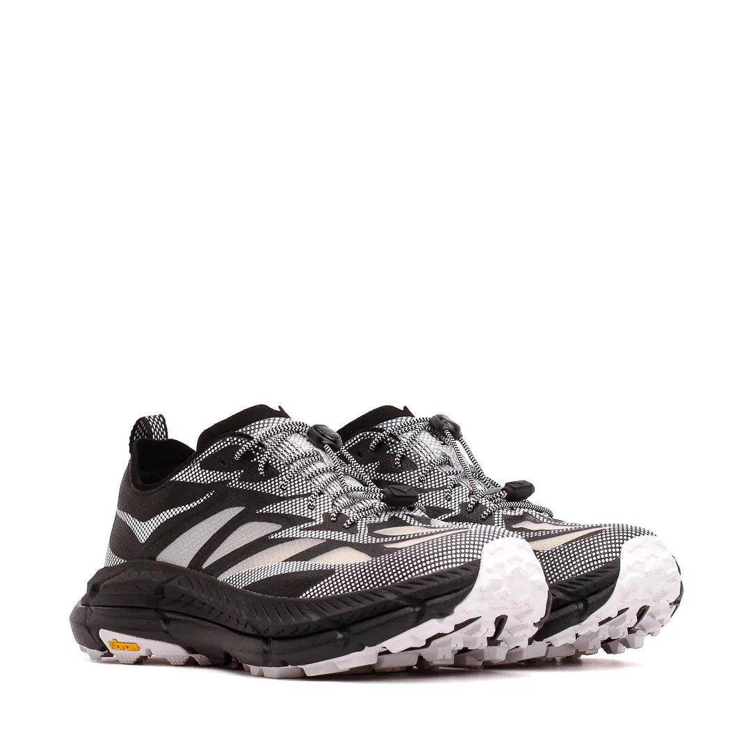 half - marathons Hoka One One Unisex Mafate Speed 4 Lite TS Black White 1168971-BWHT