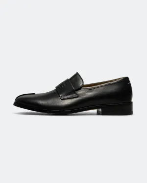 Shiny Leather Mocassin - Black Comfort Straps Ethically Sourced Materials