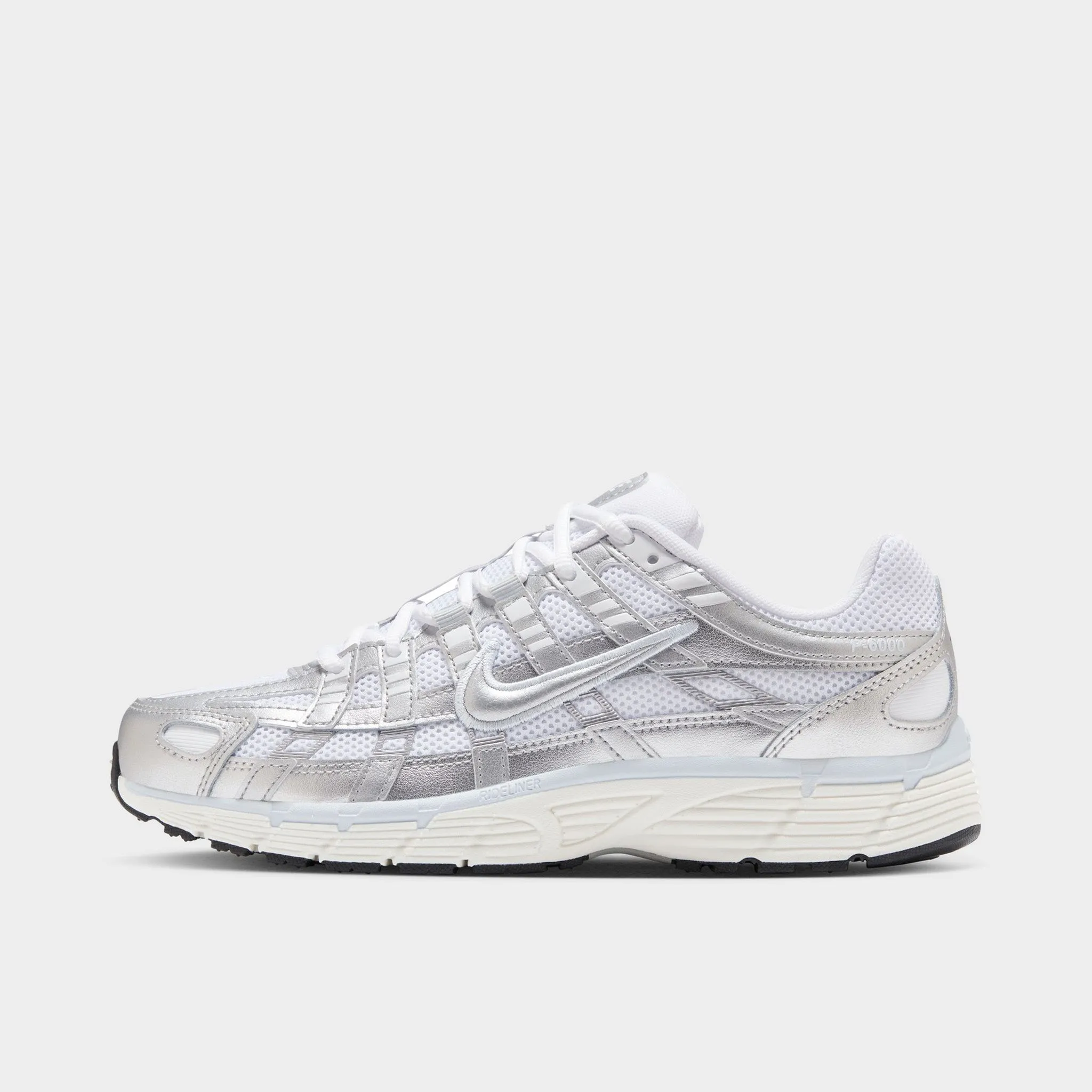 Nike Women's P-6000 White / Metallic Silver - Blue Tint Arch Care Minimalist Design