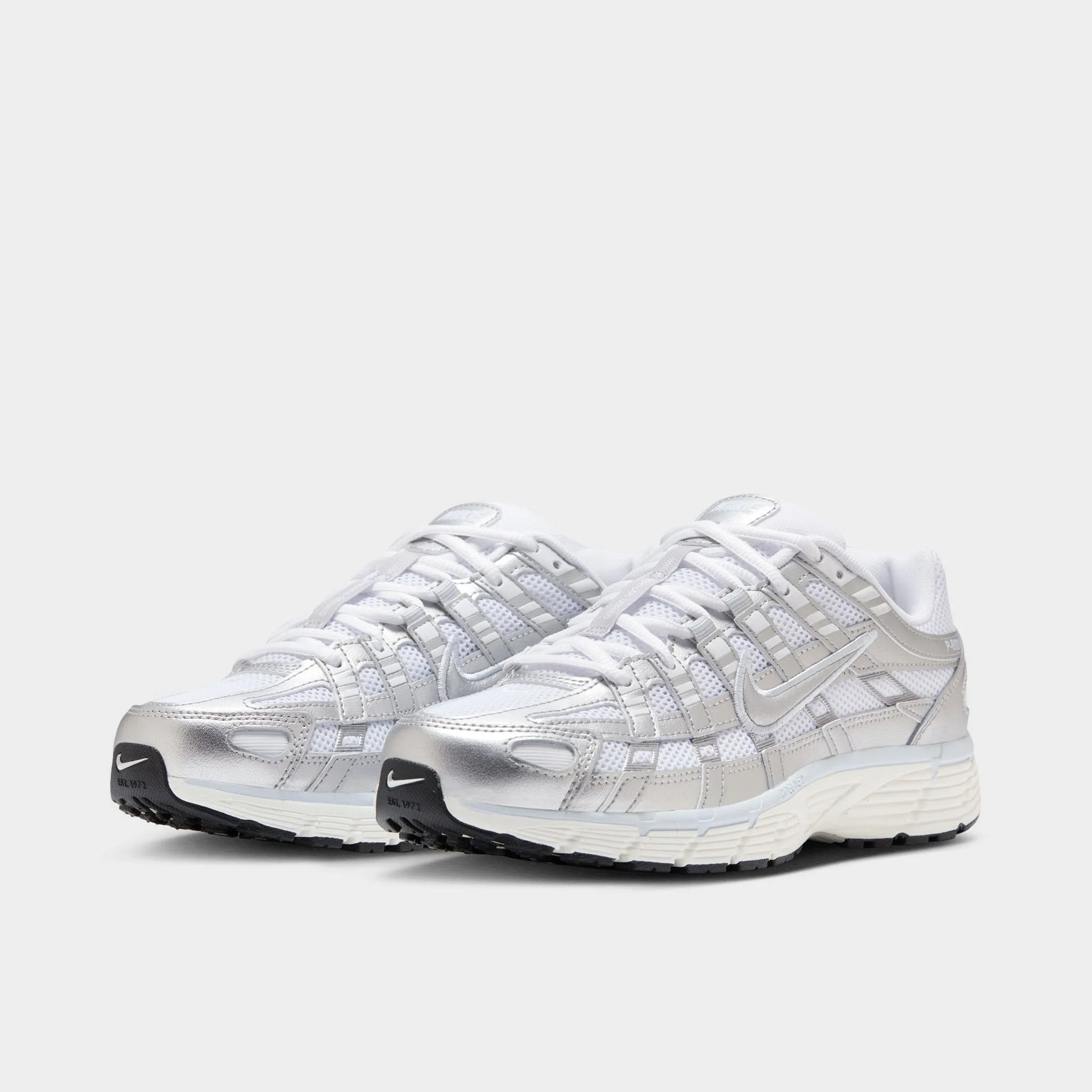 Nike Women's P-6000 White / Metallic Silver - Blue Tint Street Run
