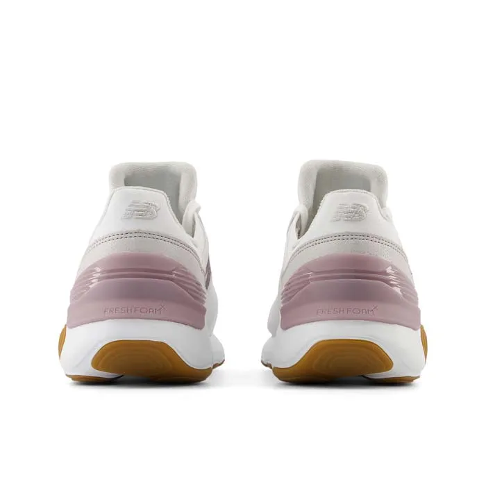 Womens New Balance Fresh Foam X 1440 in White/Ice Wine/Gum Long Step
