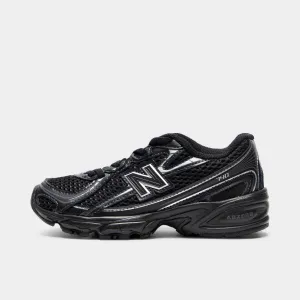 New Balance Children's 740 Black / Silver Metallic Comfortable Wear Pure Comfort
