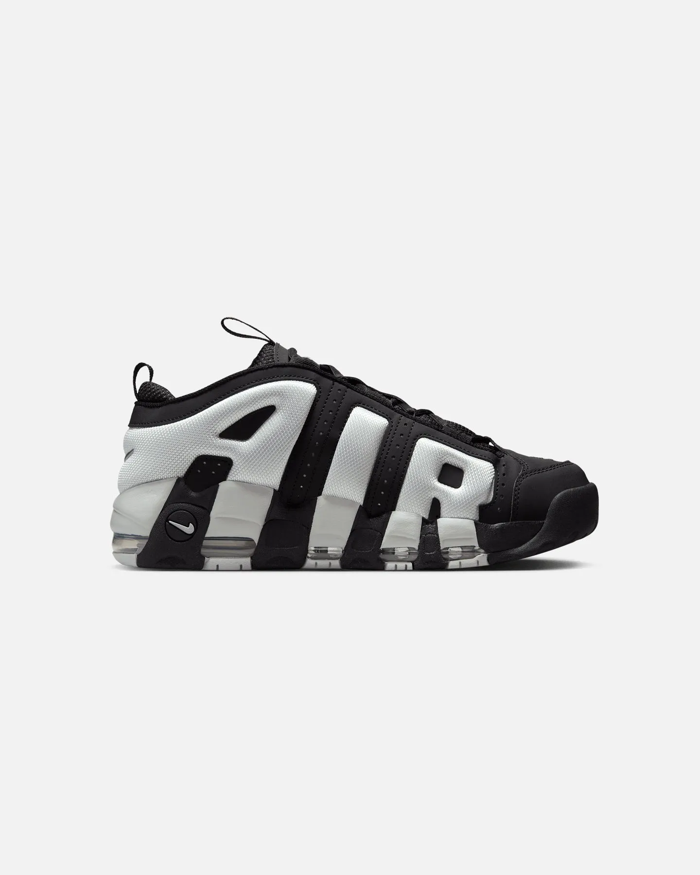 Nike Air More Uptempo Low Black/Photon Dust-Metallic Silver Color Play Bright tone