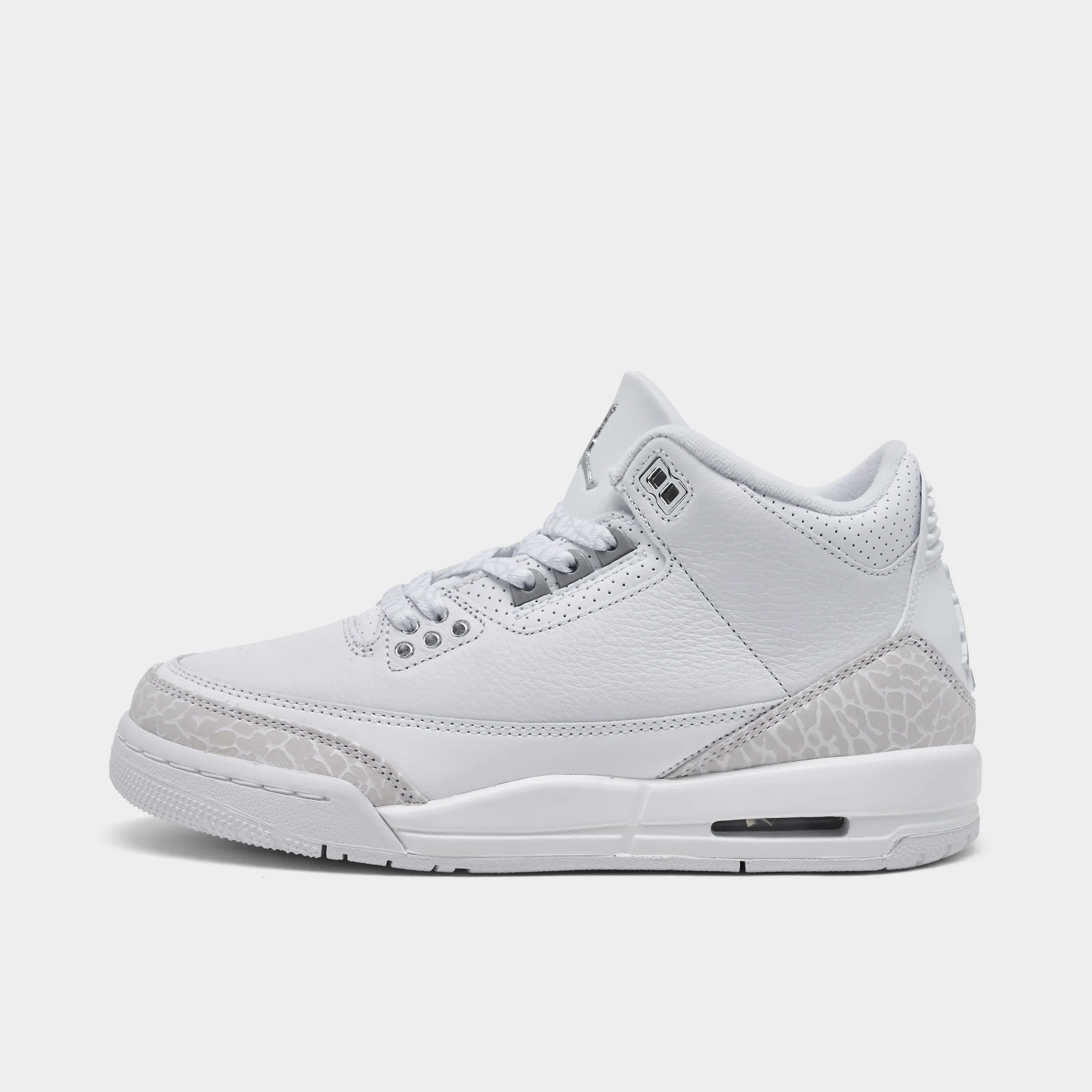 Clean Step Winter Base Jordan 3 Retro GS White / Metallic Silver - White