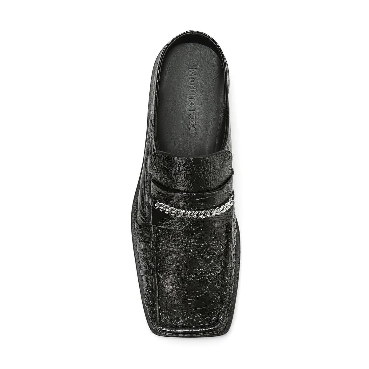 Cool Kids Square Toe Mule 'Black High Shine'