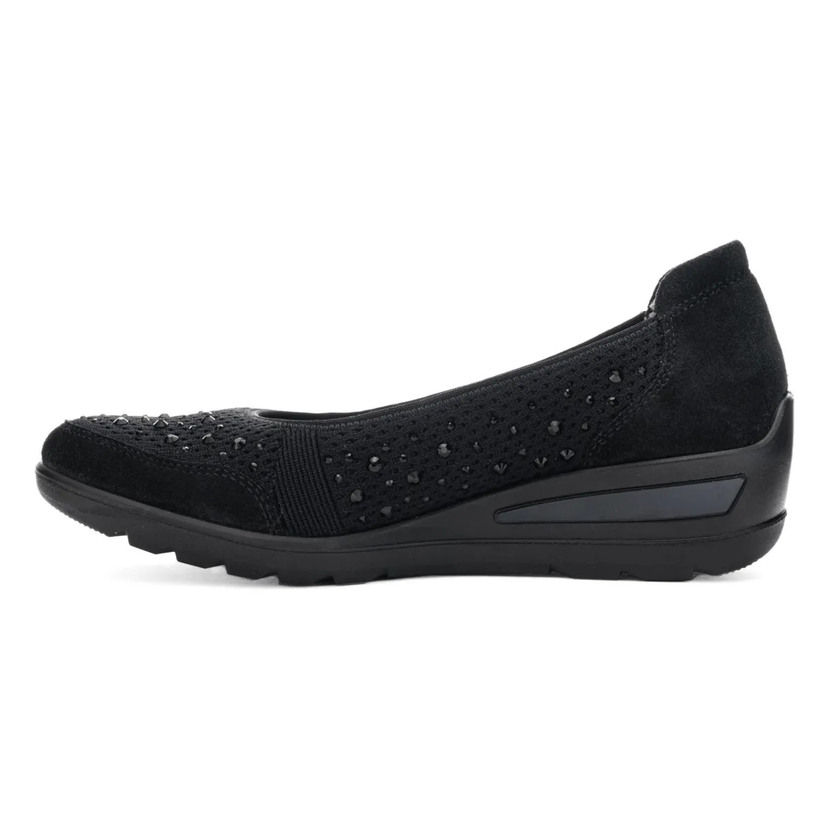 Ara Women's Zephyr Black Woven Suede Gala Shade