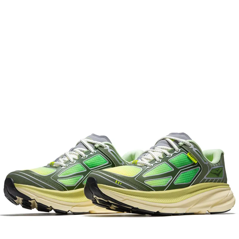 Supervsn x Hoka Clifton One9 - Green Flash/Limelight Elastic Sides Comfortable Footwear