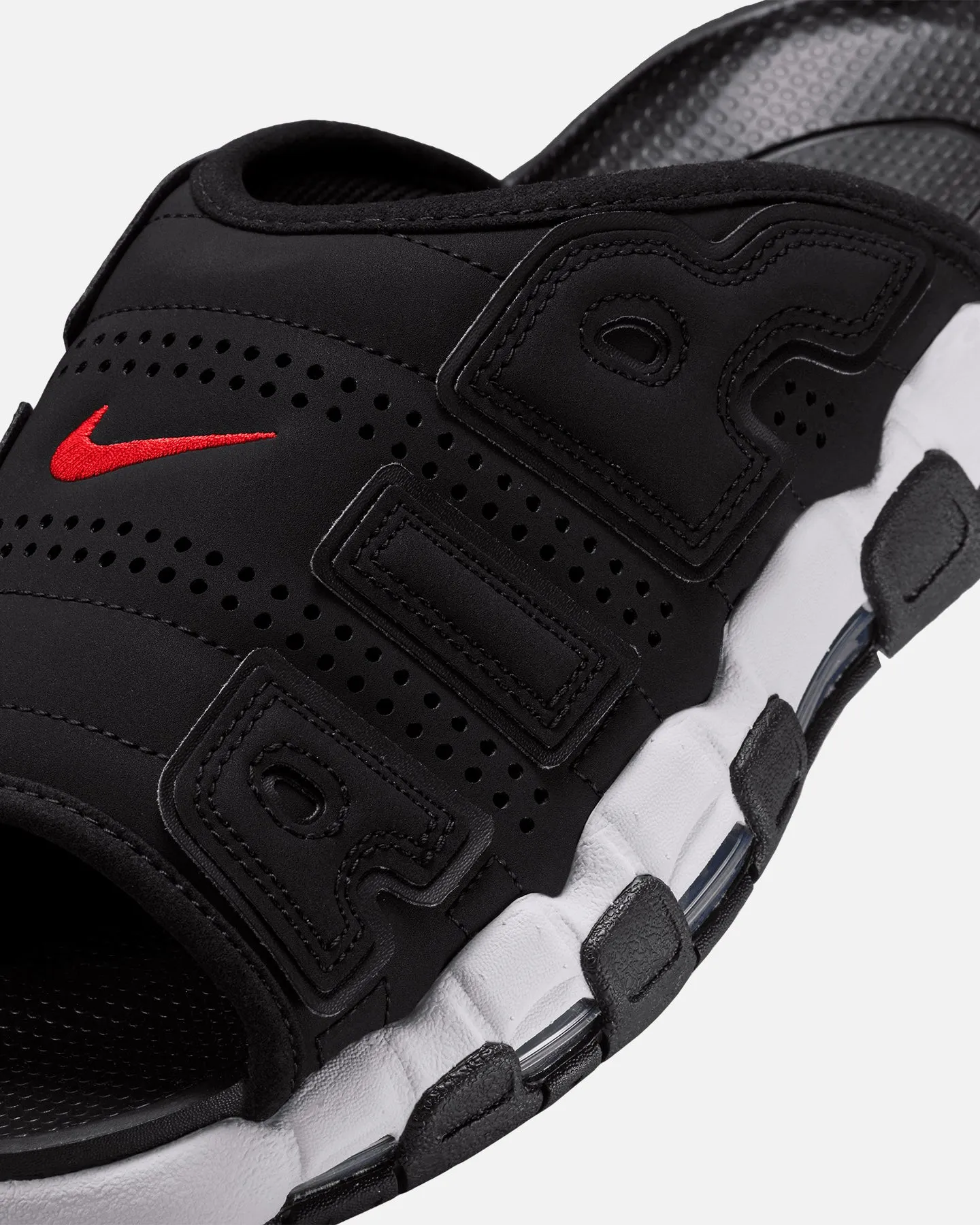 Festival Vibe Calm Tone Nike Air More Uptempo Slides Black/White