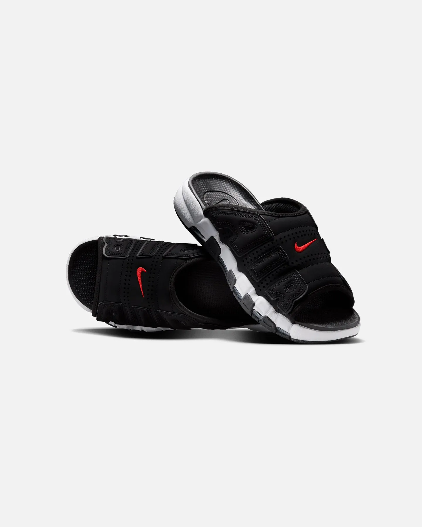 Nike Air More Uptempo Slides Black/White Dance Mode Indoor