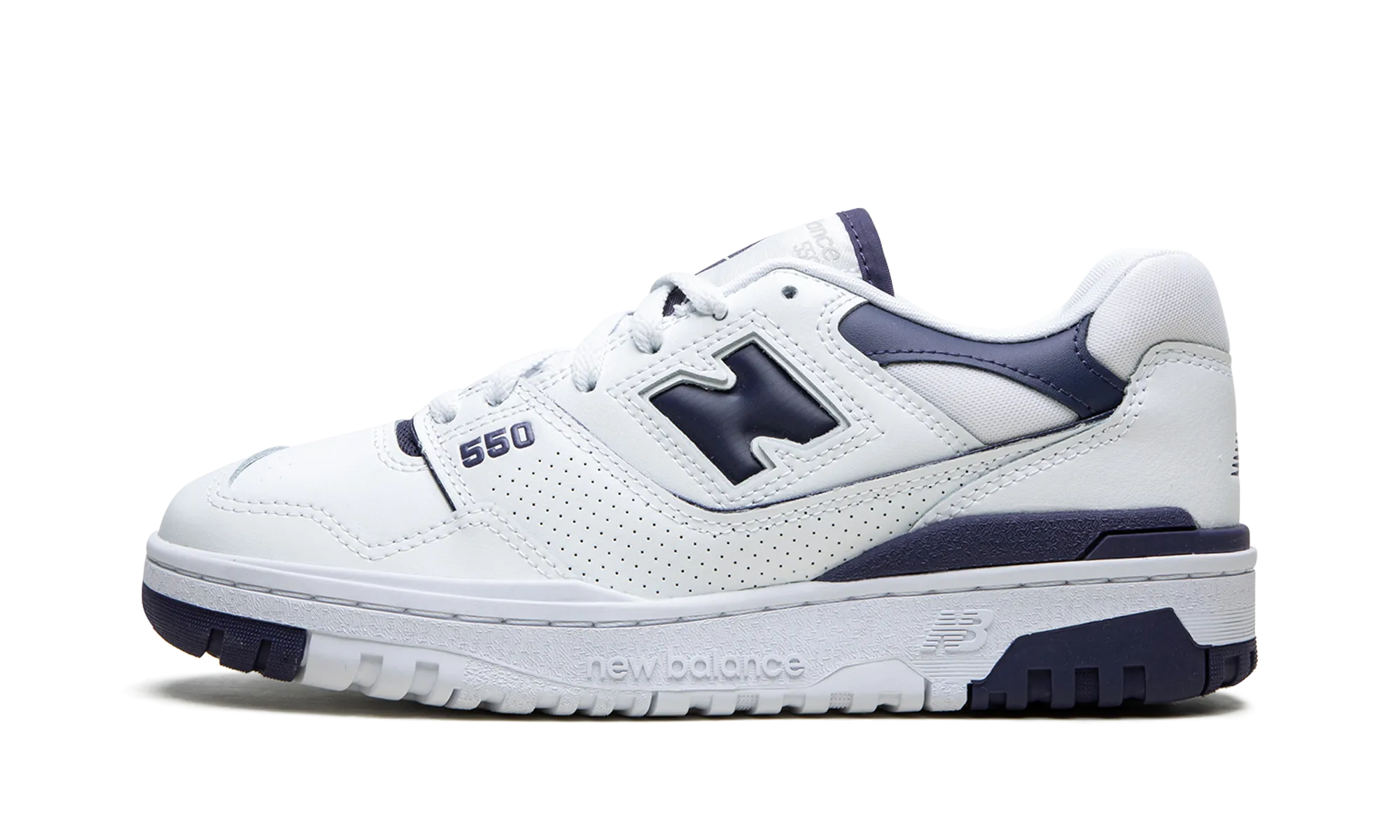 550 WMNS "White Dark Mercury" running in circular tracks shoes heel - cup insole shoes