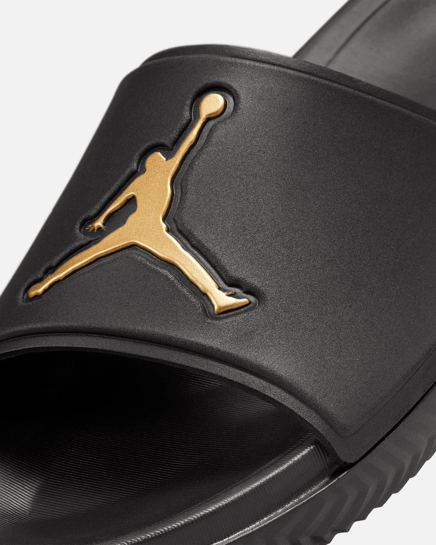 Jordan Jumpman Slides Black/Metallic Neutral Glow