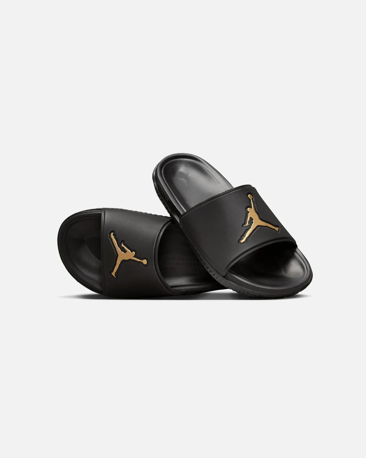 Jordan Jumpman Slides Black/Metallic Stretchable Material mud proof