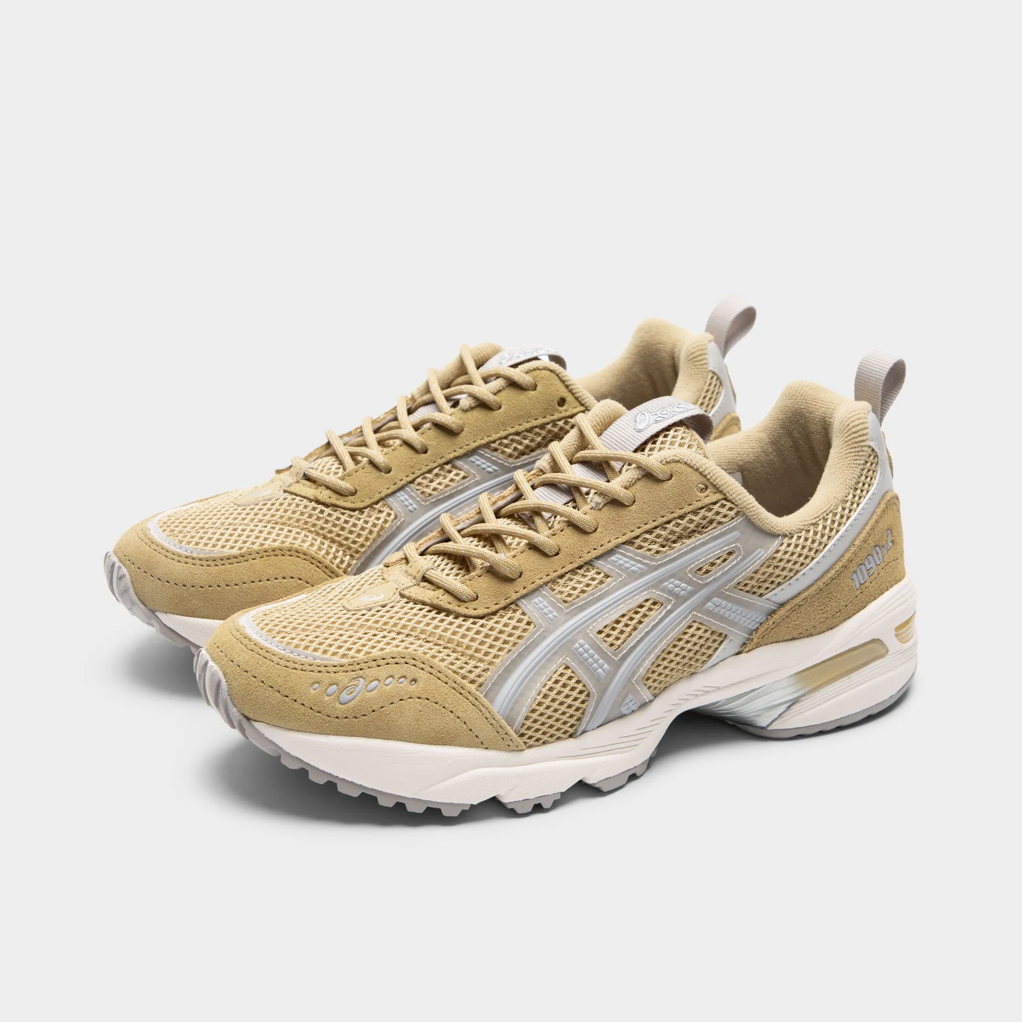 Leaf Jog Feet Wellness ASICS Women's GEL-1090v2 Khaki Beige / Oyster Grey