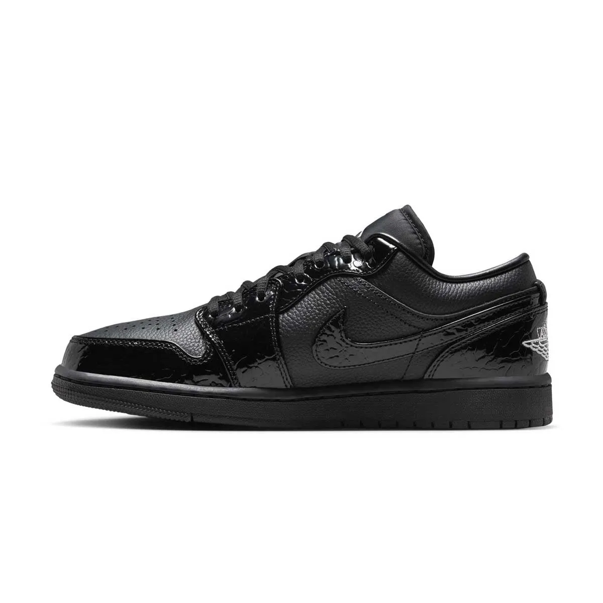 Wmns Air Jordan 1 Low 'Black Croc' embossed