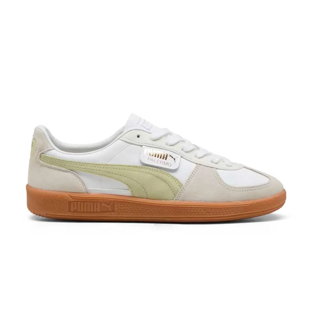 Stretchable Material Palermo Leather 'Puma White Pistachio Green'