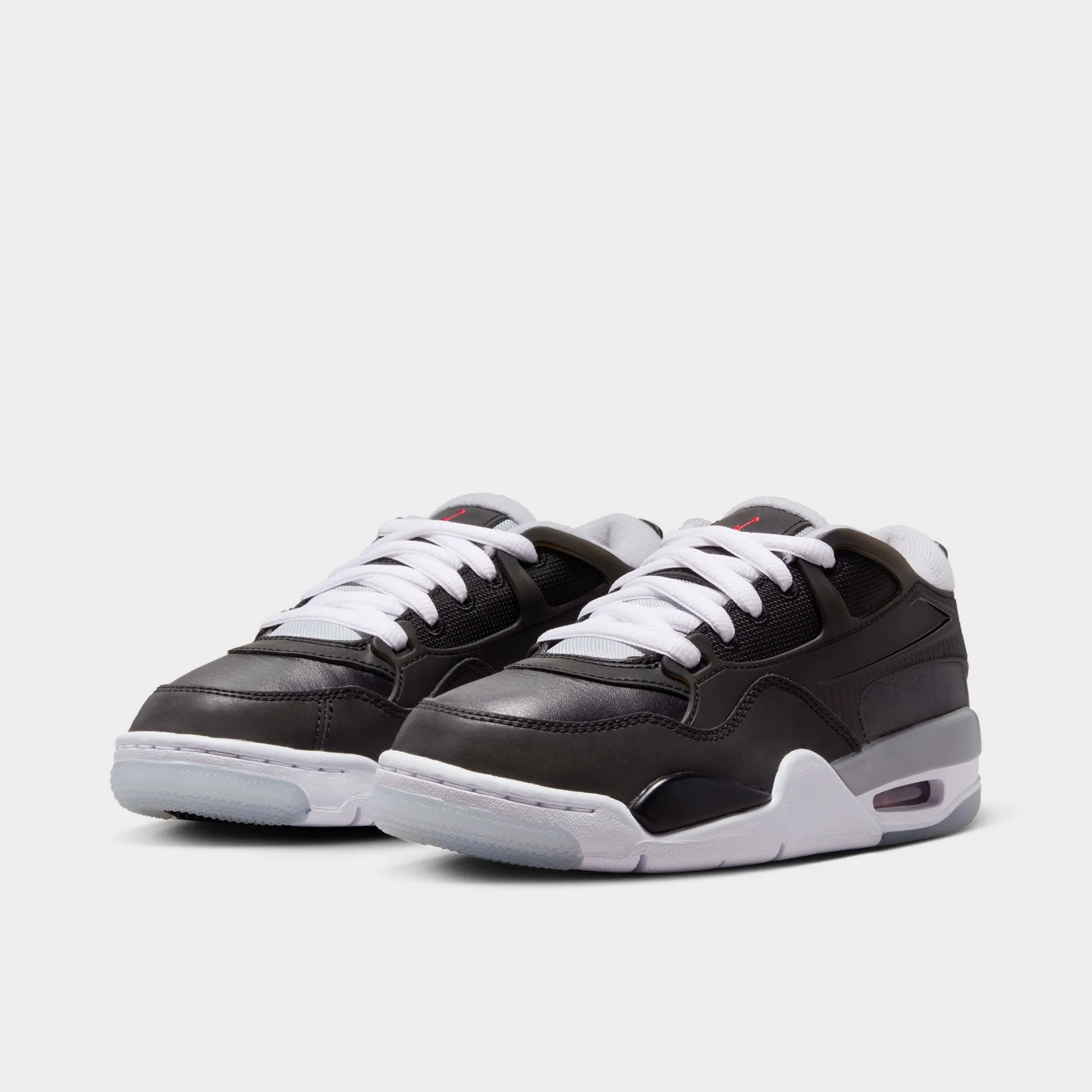 Jordan 4RM PRM GS Black / Fire Red - Wolf Grey Comfort collar