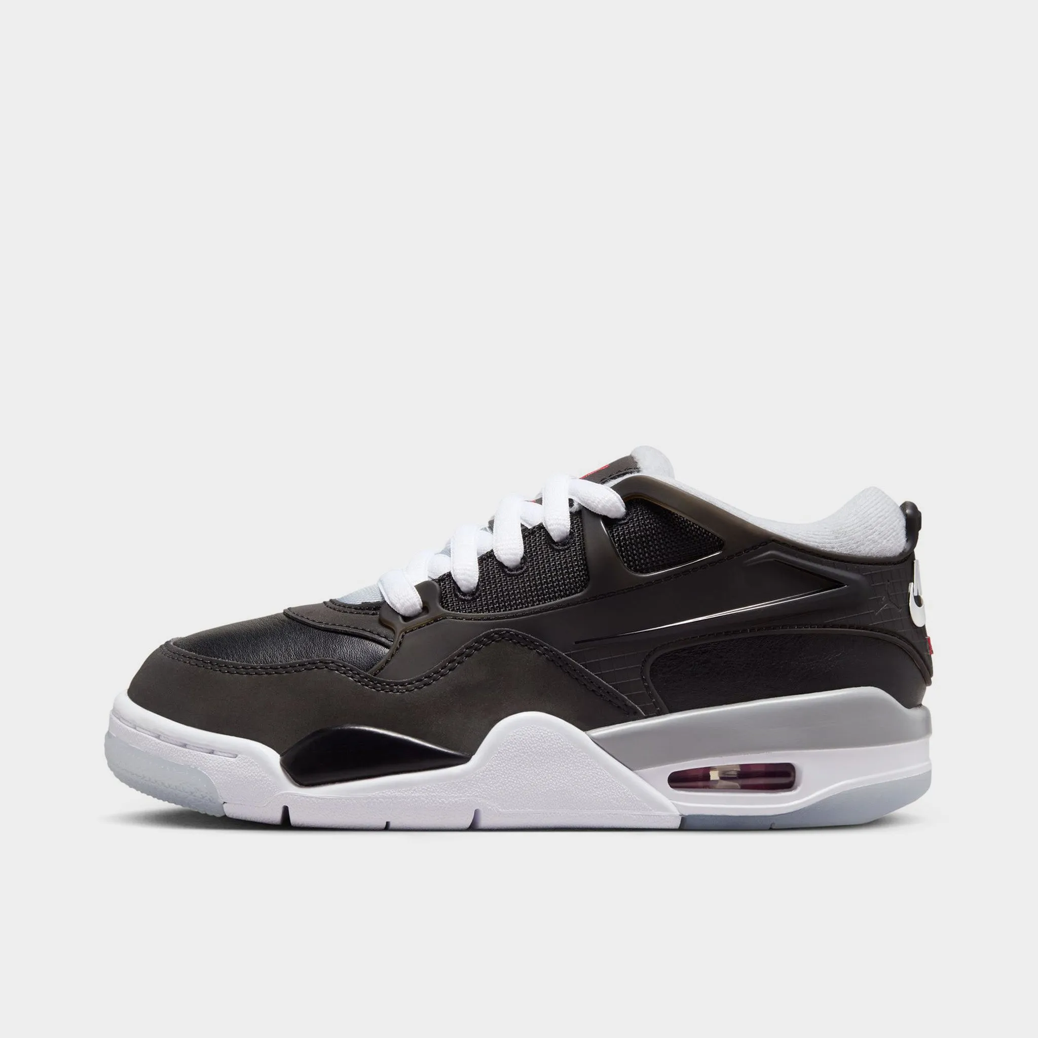 High Step Jordan 4RM PRM GS Black / Fire Red - Wolf Grey