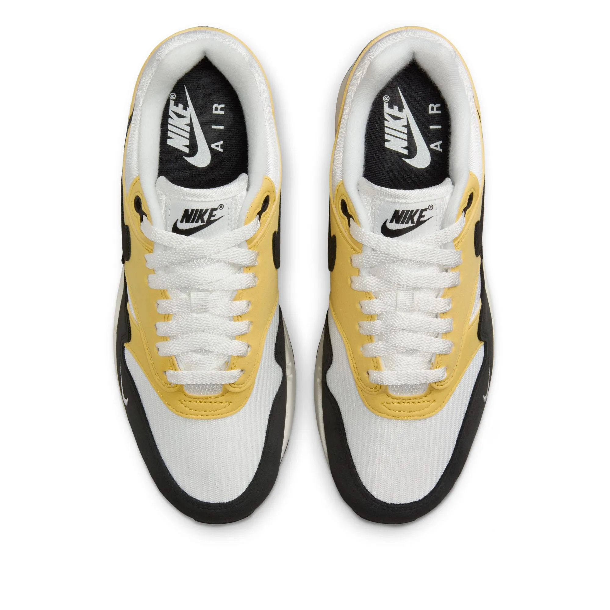 Women's Nike Air Max 1 '87 Textile - Saturn Gold/Black Walk Ease Movement Ready