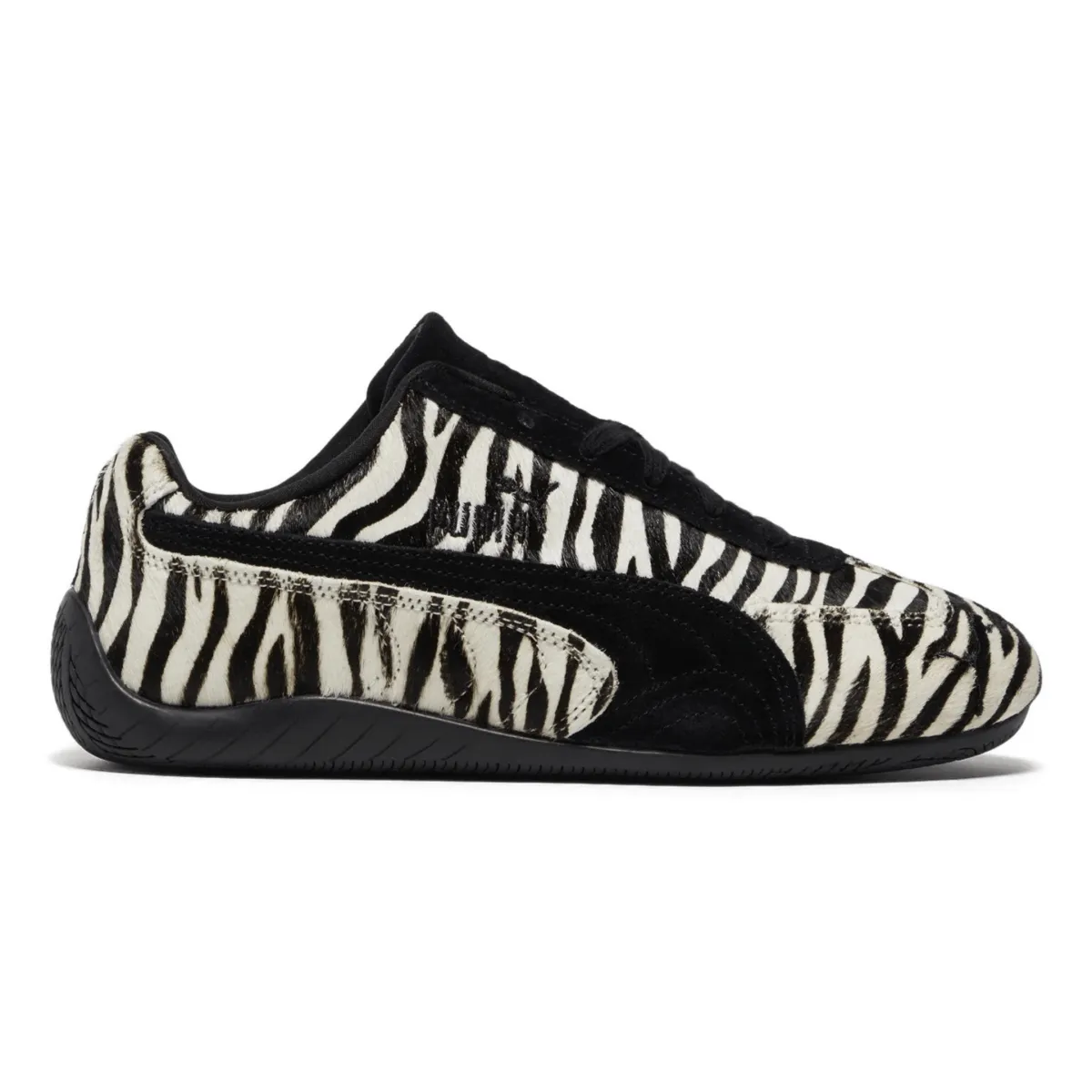 Puma Women's Speedcat Zebra Warm White/PUMA Black Neutral Colors Cushioned Midsole