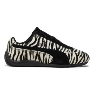Puma Women's Speedcat Zebra Warm White/PUMA Black Neutral Colors Cushioned Midsole