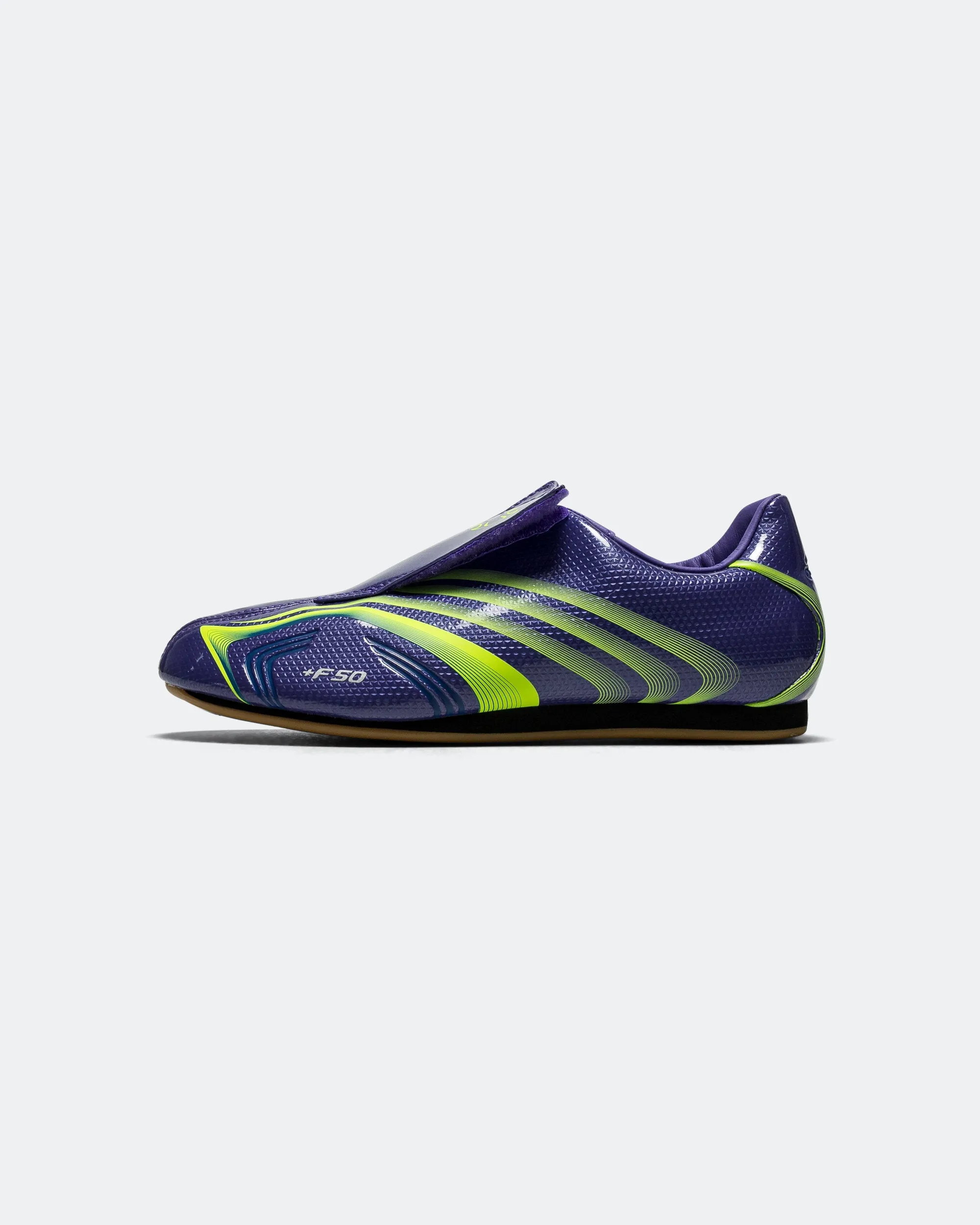 Tension Dispersing Outsole Womens Taekwondo F50 - Purple Rush/Lucid Lemon-Royal Blue