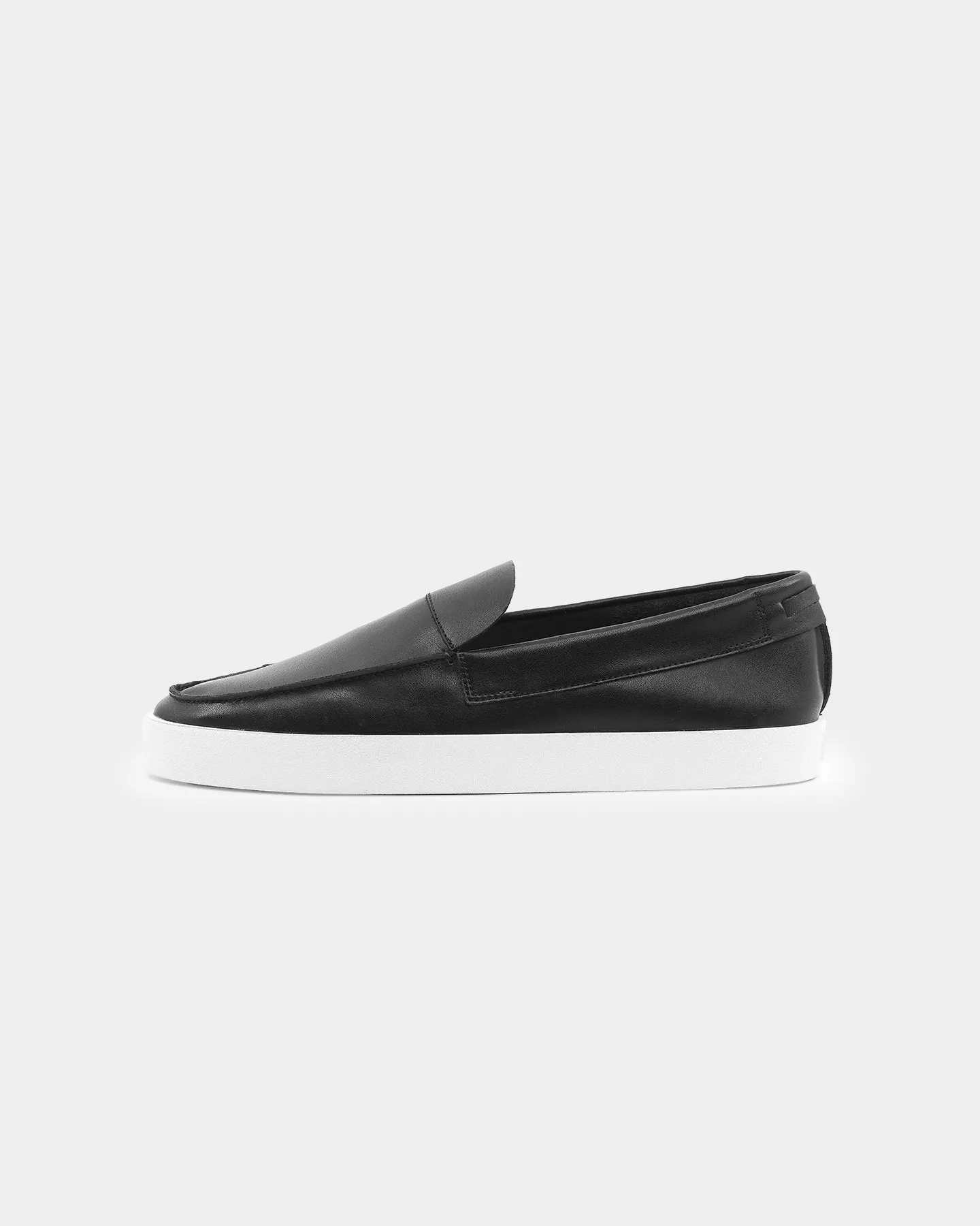 Soft Lining Saint Morta Hemisphere Leather Slip On Loafer Black/White