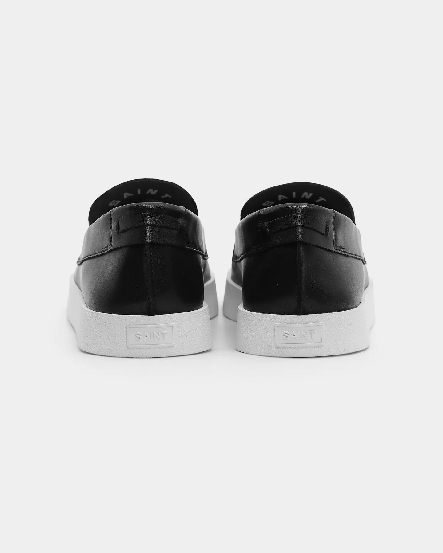 Saint Morta Hemisphere Leather Slip On Loafer Black/White Urban Chill Night Out