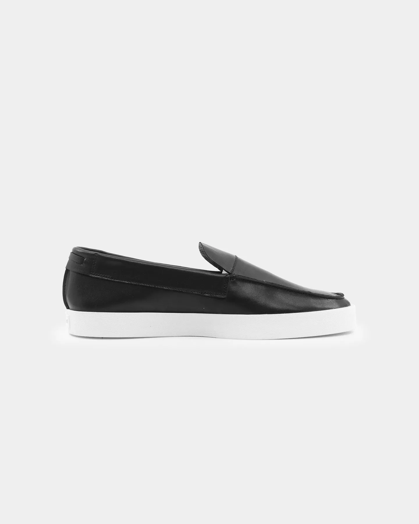 Space Vibe Saint Morta Hemisphere Leather Slip On Loafer Black/White