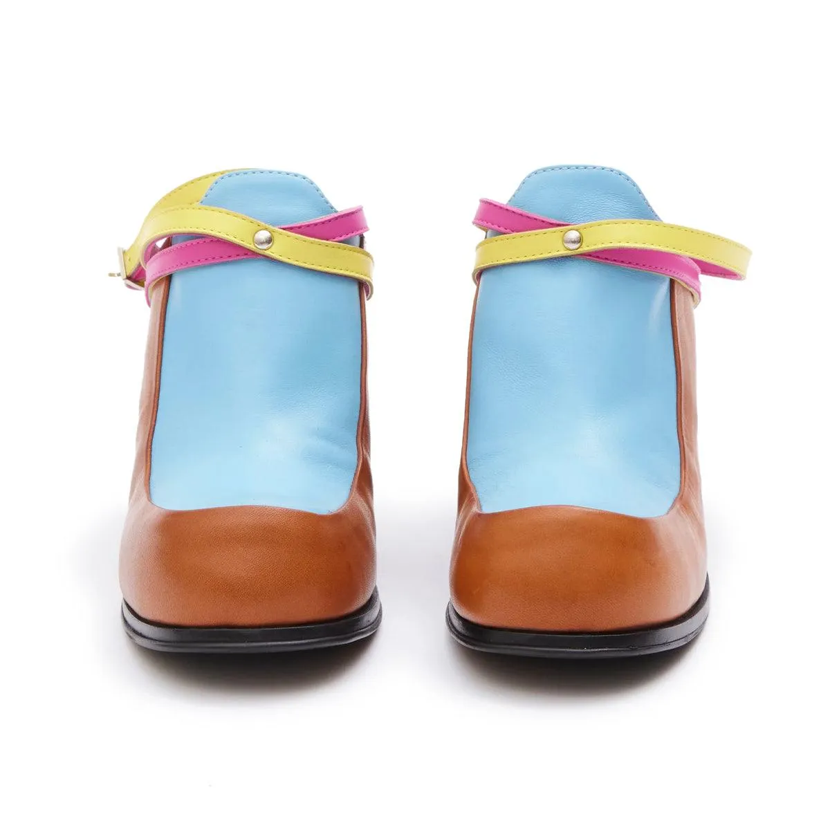   Simona Vanth Tango Stacked Heels 'Multi' Queen Fit Everyday