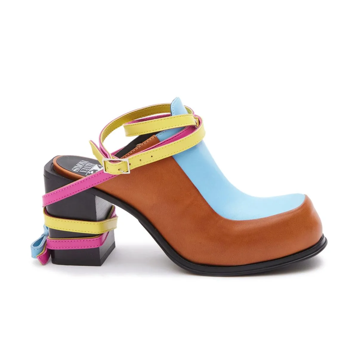   Simona Vanth Tango Stacked Heels 'Multi' Upgraded look