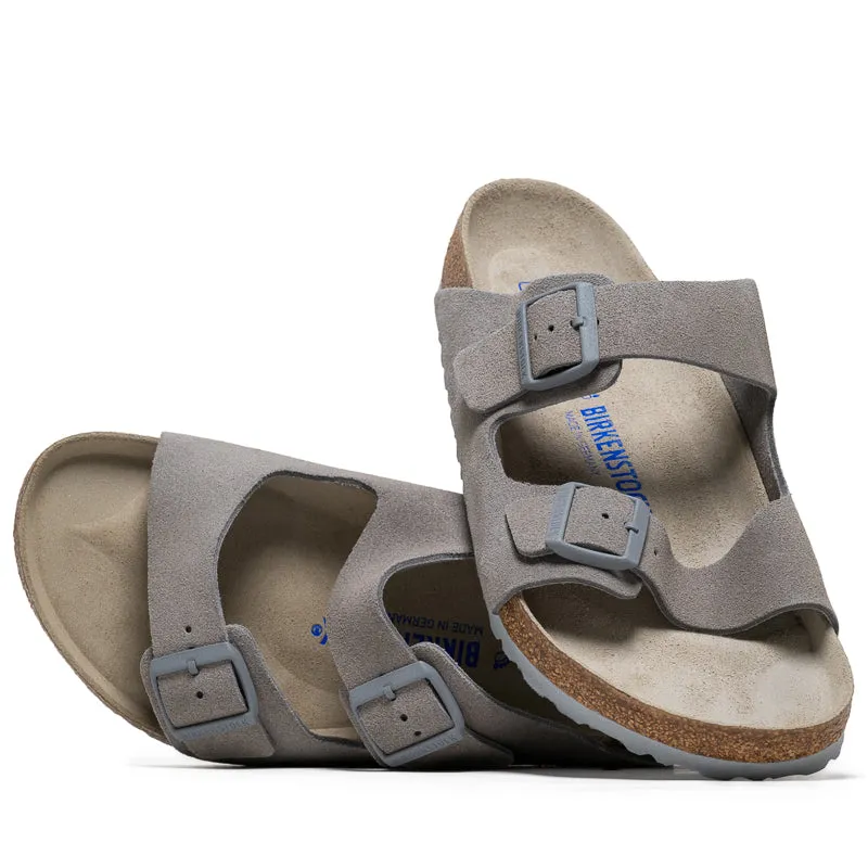 Trendy Flip-flops Cool Texture Birkenstock Arizona Soft Footbed Suede - Stone Coin