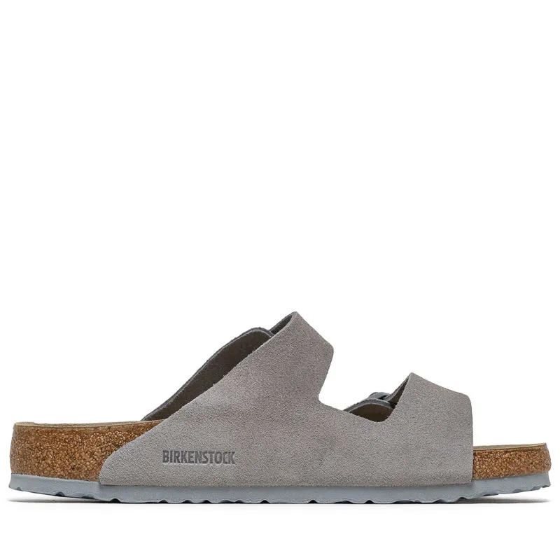 Birkenstock Arizona Soft Footbed Suede - Stone Coin Open Toe Footwear