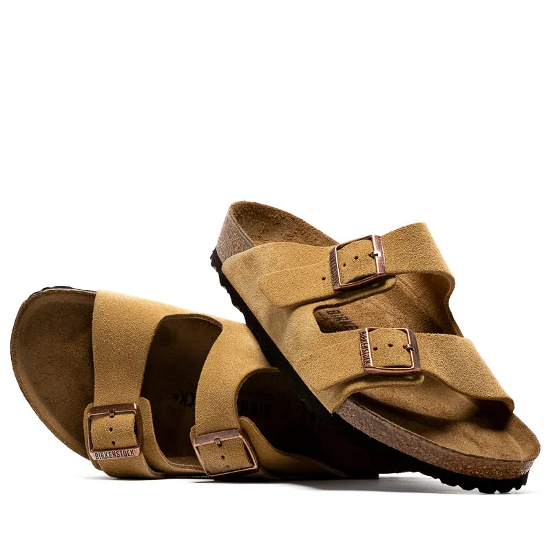 High-Comfort Fit Birkenstock Arizona Suede - Latte Cream