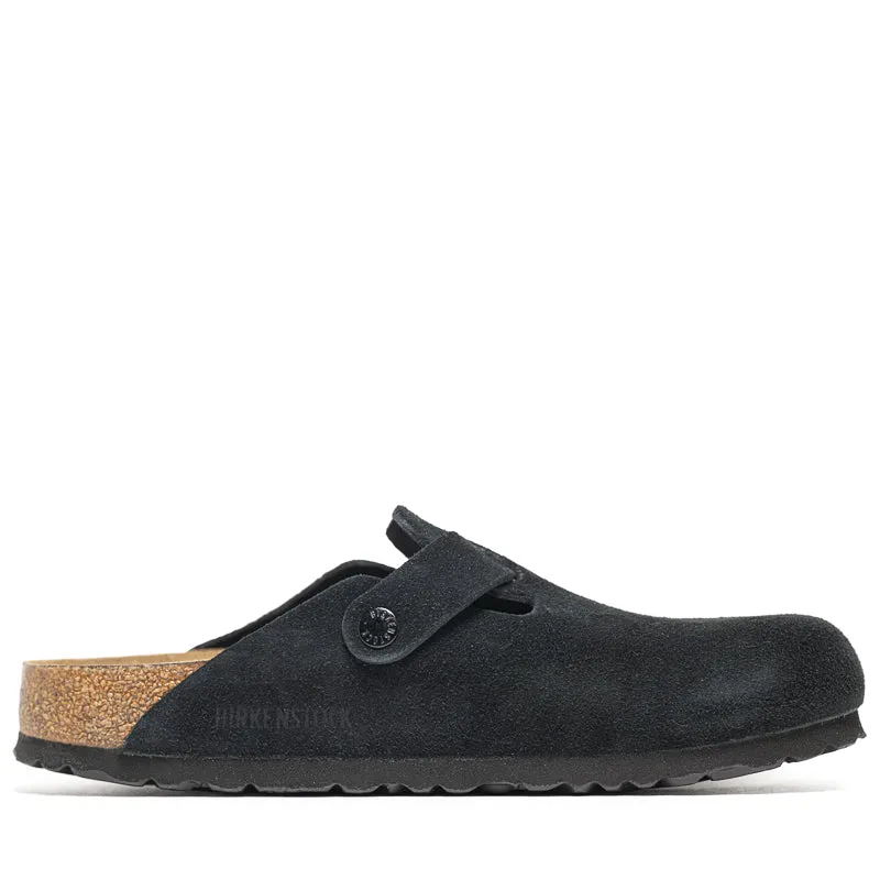 All-Day Wear Birkenstock Boston Soft Footbed Suede - Black