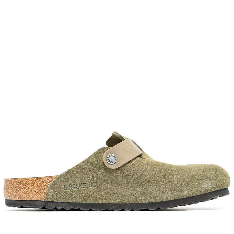 Birkenstock Boston Suede Oiled Leather - Thyme Summer Ease Chic Simplicity