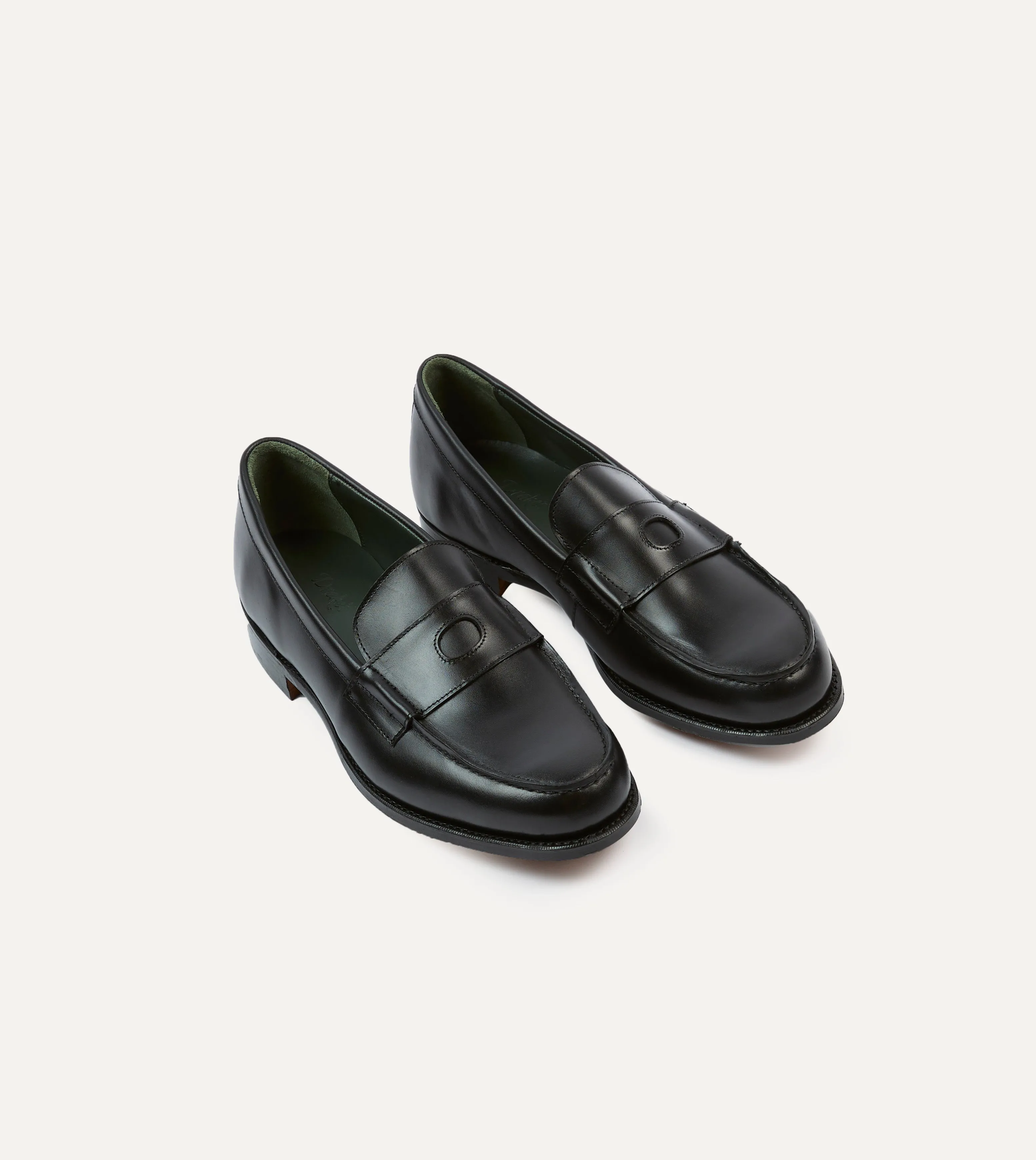 Suede Soft Core Fit Black Calf Leather Charles Mk II Goodyear Welted Penny Loafer