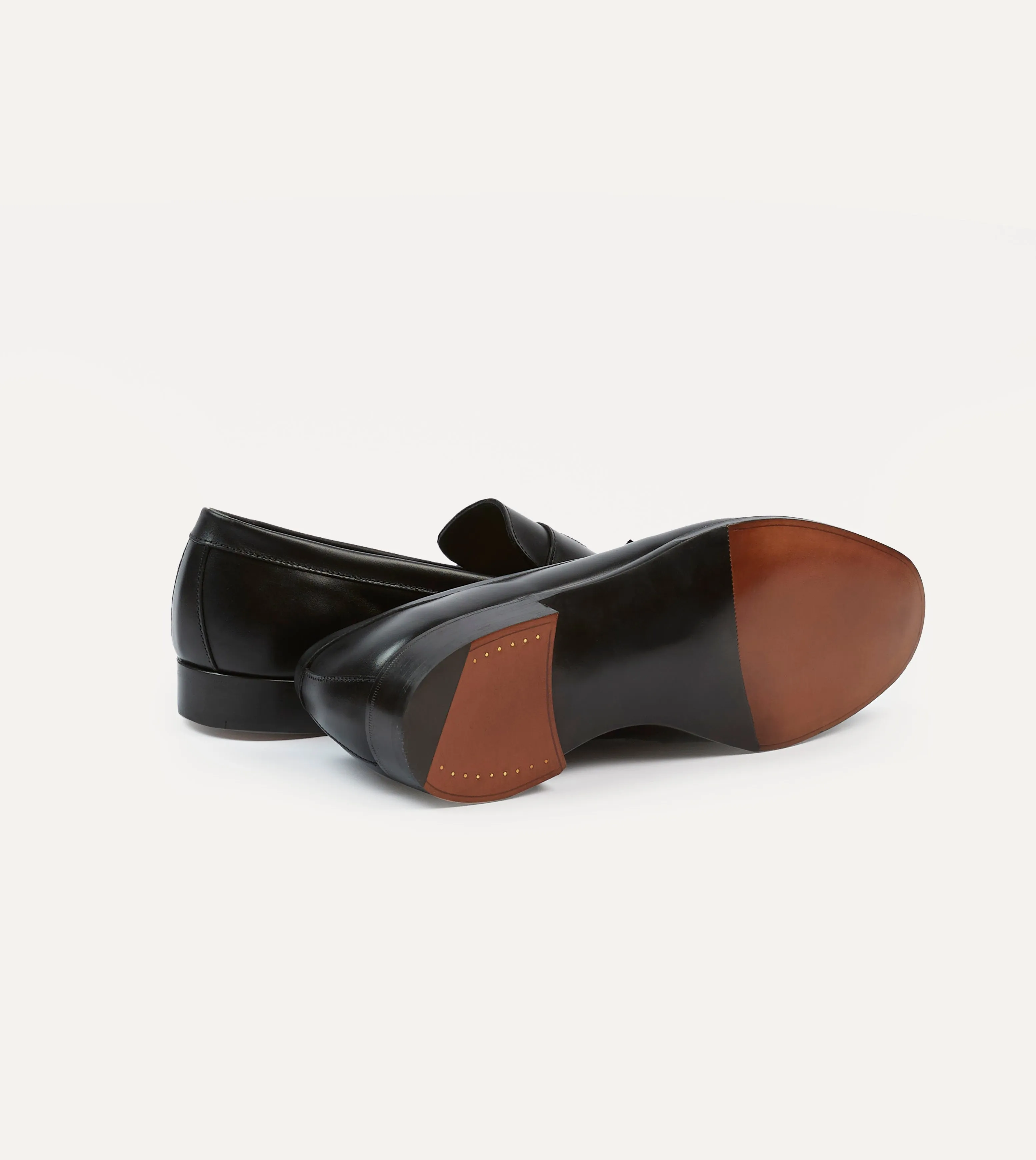 Fashion Week Black Calf Leather Charles Mk II Goodyear Welted Penny Loafer