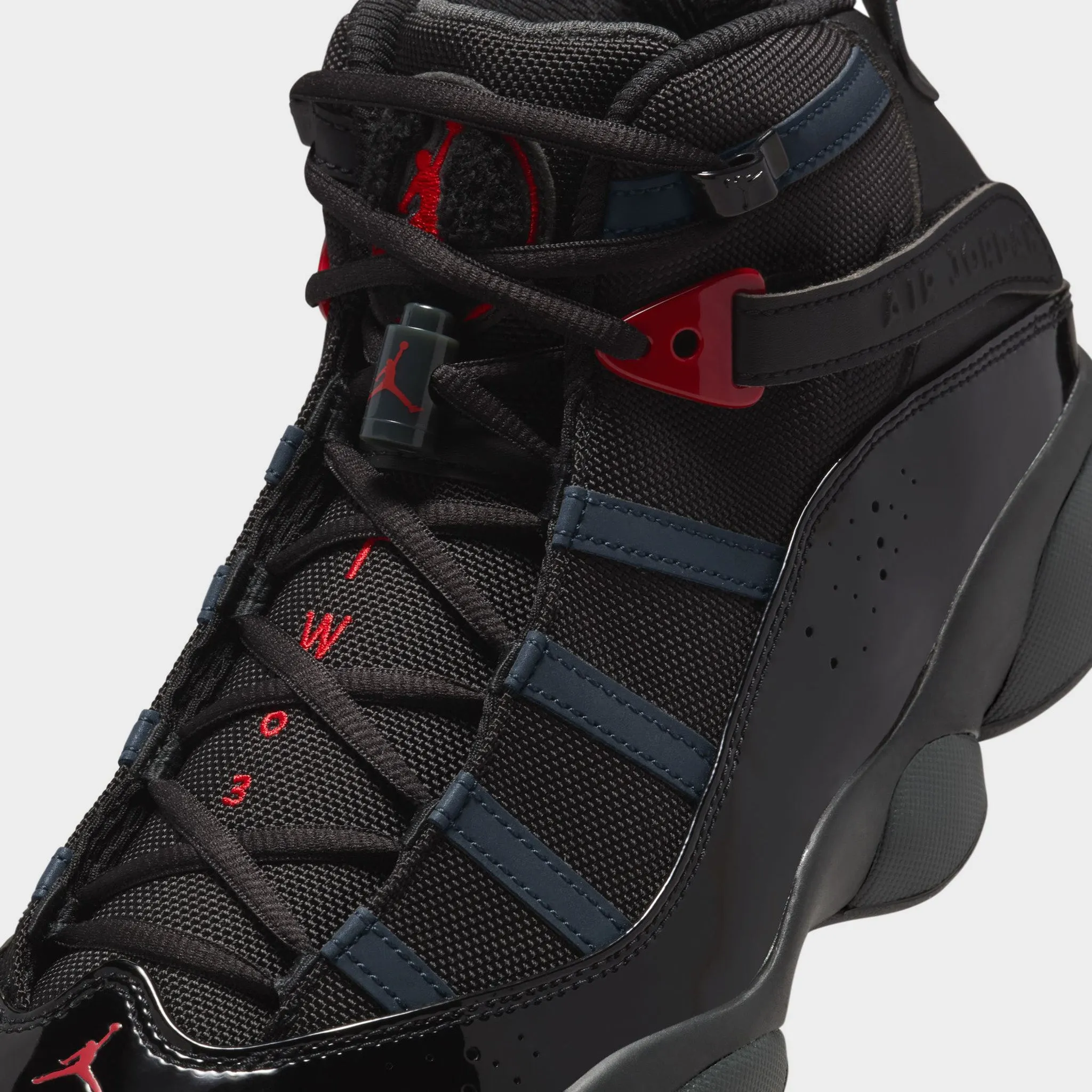 Jordan 6 Rings Black / Fire Red - Anthracite Joy Step