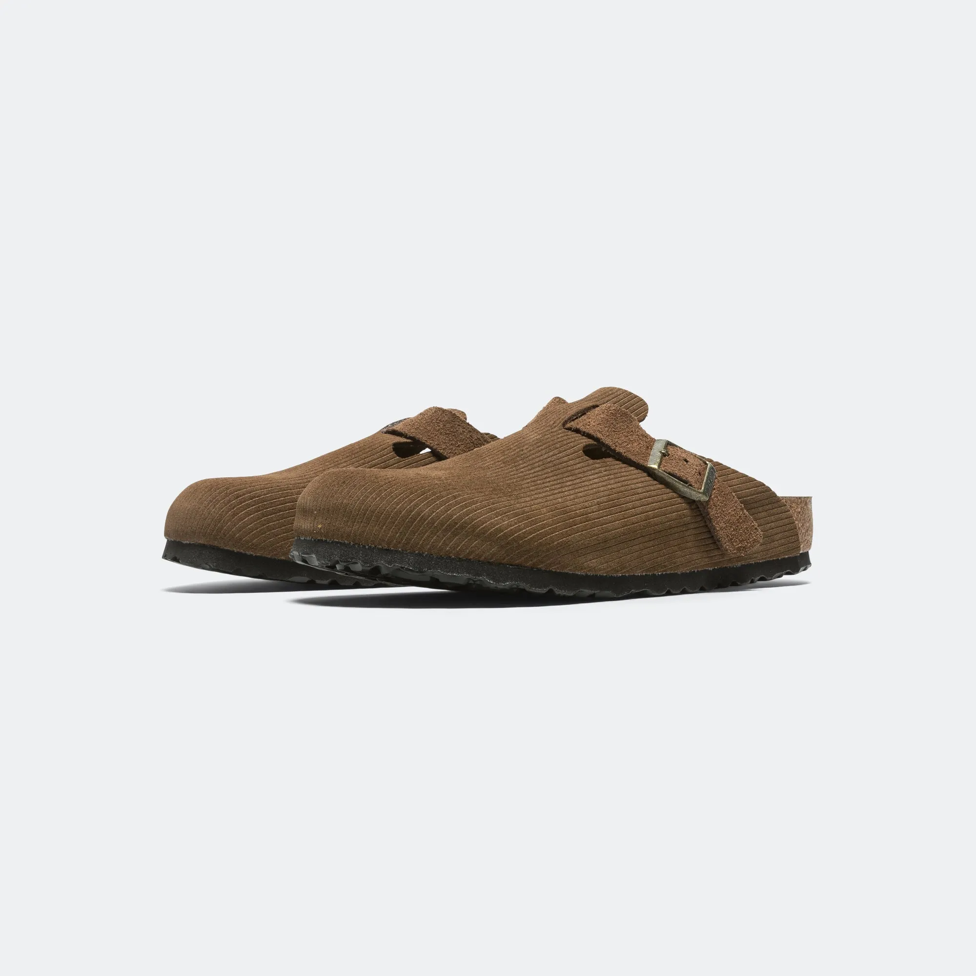 Boston Corduroy - Dark Tea Suede Leather Simple Step breathable materials