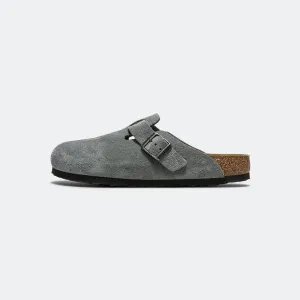 Stylish Walking Shoes Relaxed Summer Footwear Boston SFB - Basalt Grey Suede Leather