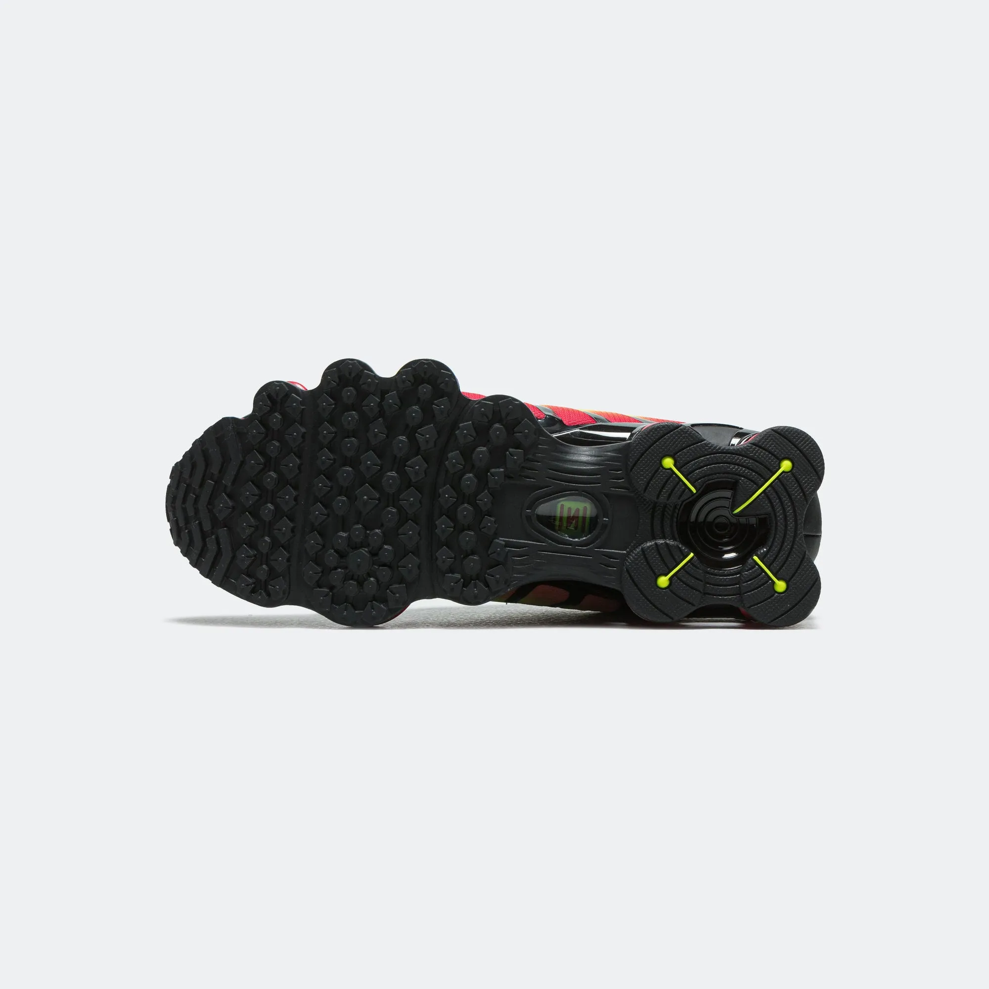 Womens Shox TL - Black/Volt-Fire Red Plush traction