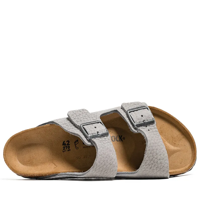 Birkenstock Arizona Nubuck - Desert Buck Whale Grey Breathable Travel Sandals