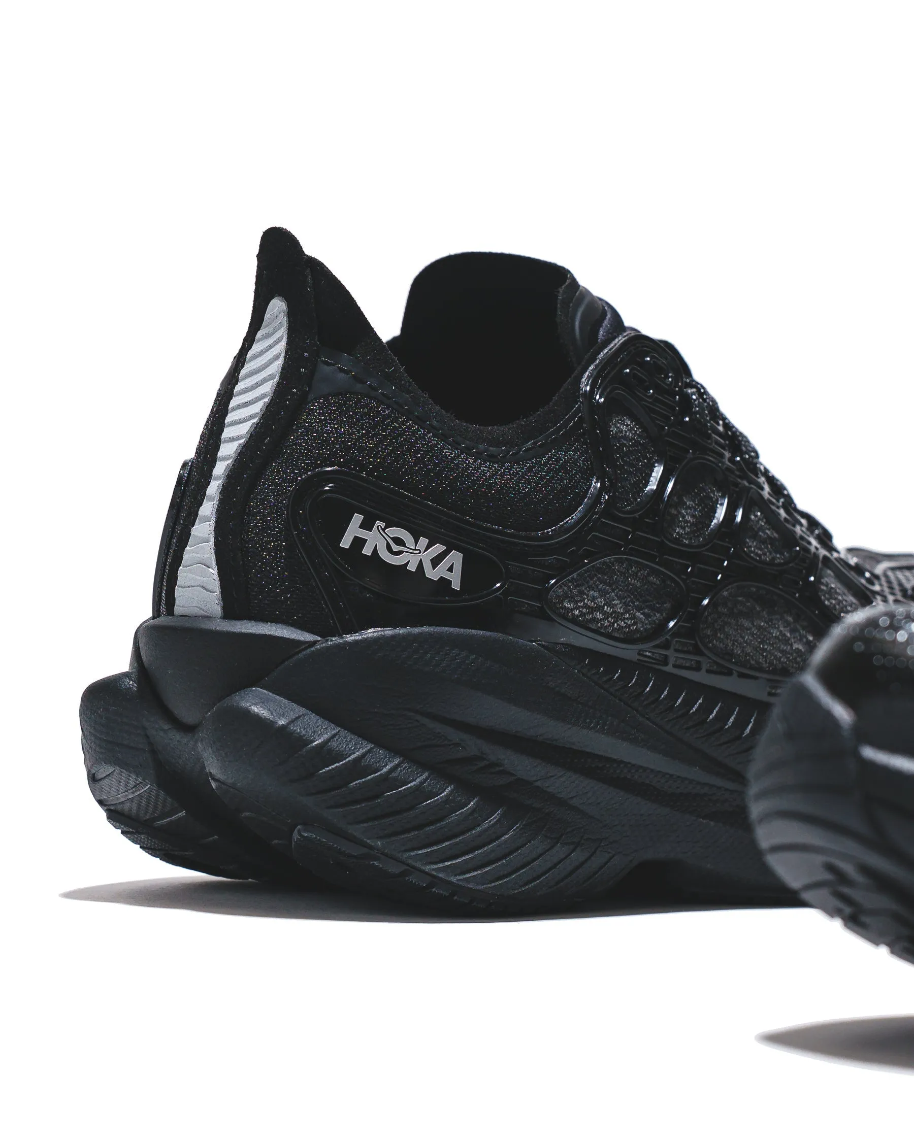 arctic - themed running option Trendy Look Shoes Hoka One One Unisex Mach X Caged Black Midnight Blue 1168932-BMD