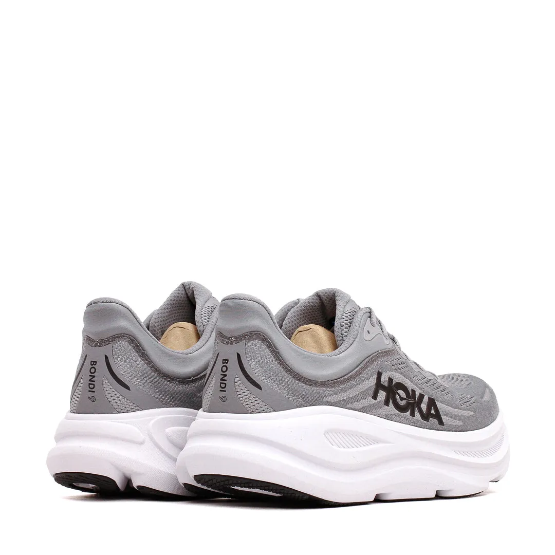 Hoka One One Men Bondi 9 Galactic Grey Stellar Grey Core 1162011-GCTC elastic - strap shoes