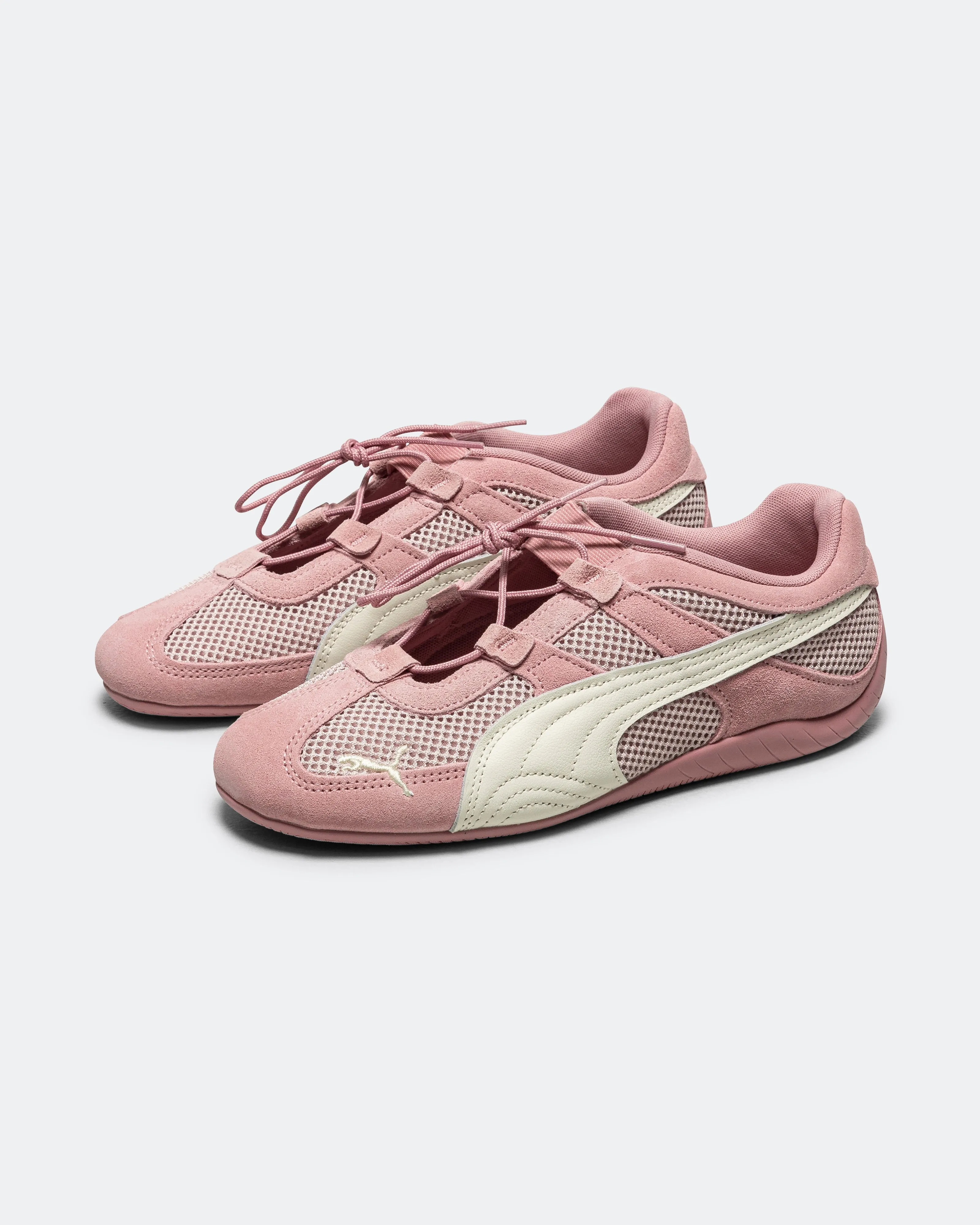 Womens Speedcat Go - Poised Pink/White Rolling Motion Design Non-marking sole
