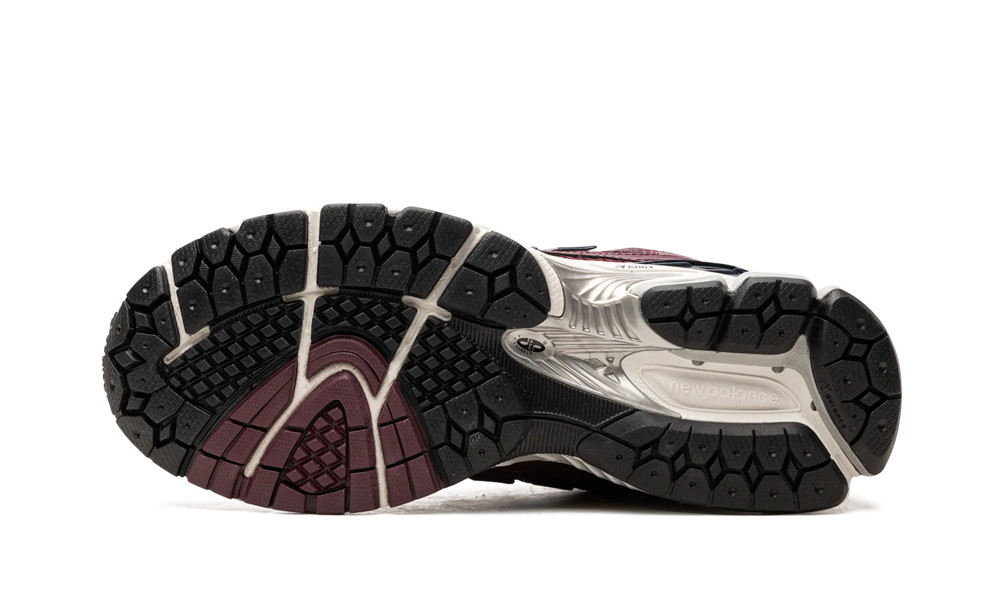 1906R "Burgundy Black" logo - embossed shoes